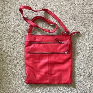 Red crossbody bag